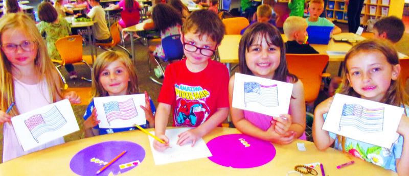 Beaver Local students make cards for veterans with Camp Fire